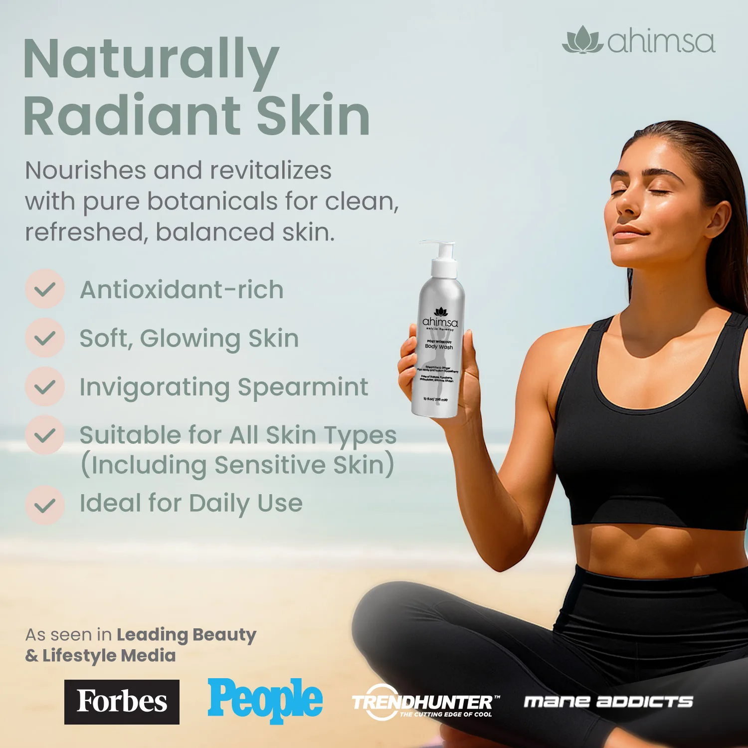 Mint + Ginger Body Wash — Sulfate-Free Skin Cleanser - Image 2