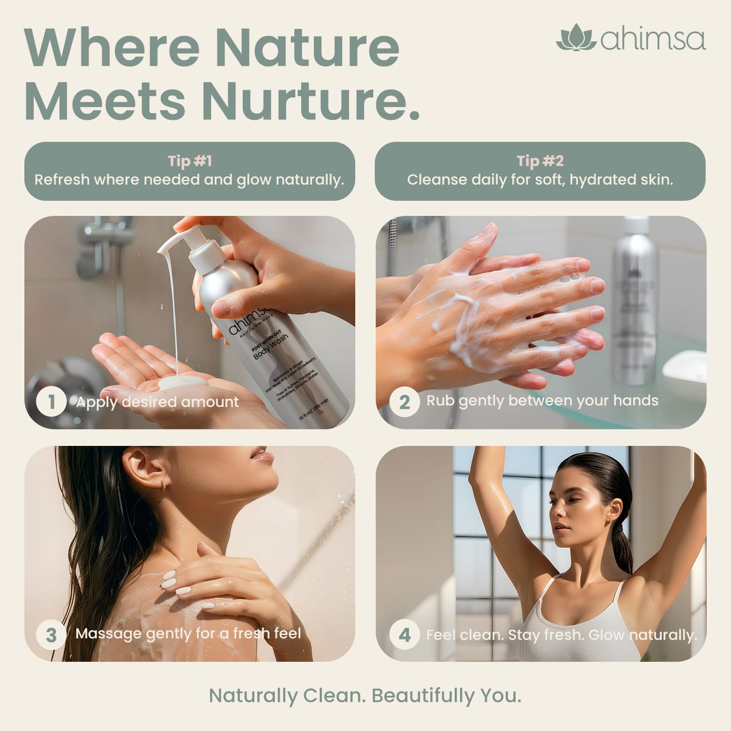 Mint + Ginger Body Wash — Sulfate-Free Skin Cleanser - Image 6
