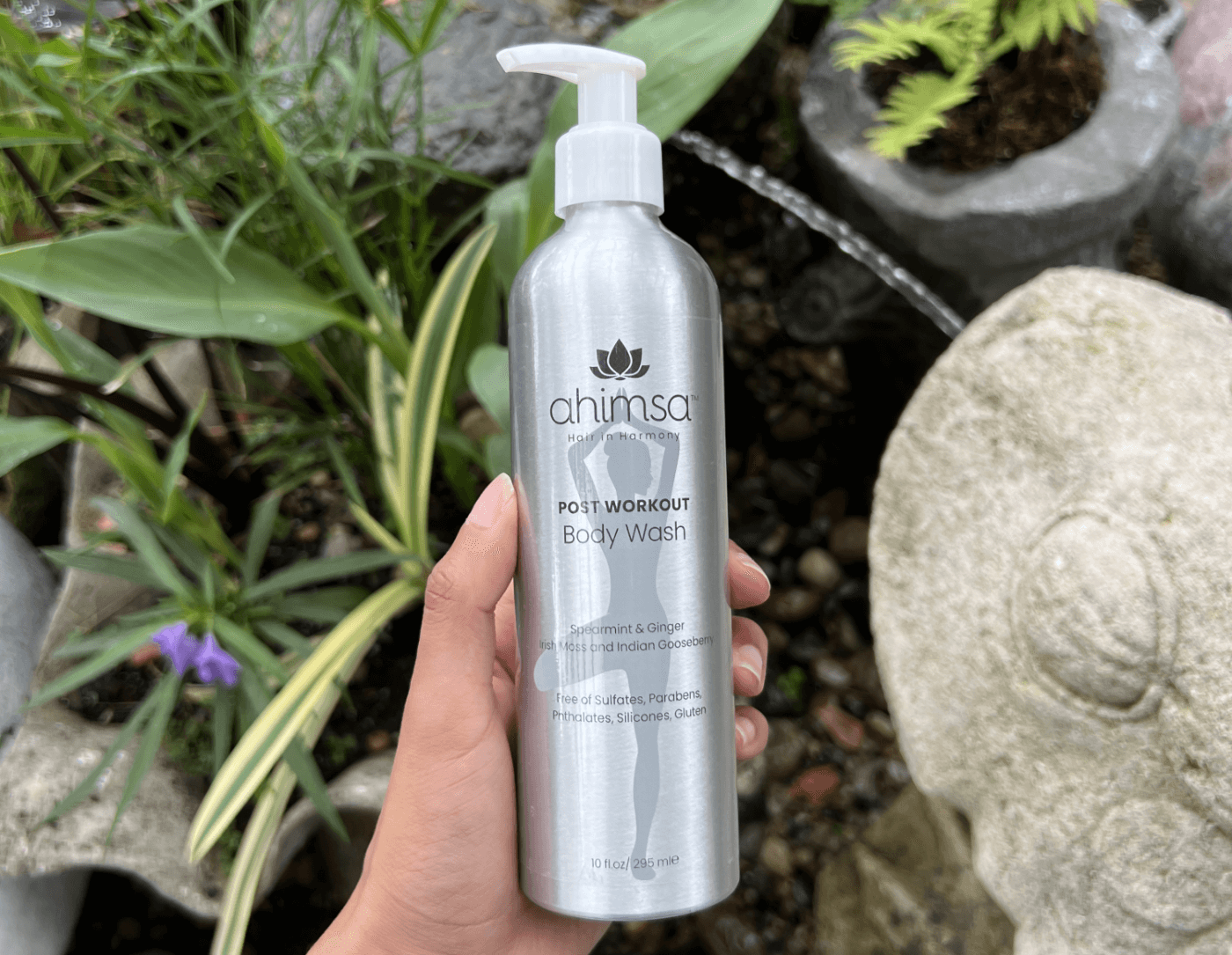 ahimsa body wash for post workout clean natural soft skin healthy vegan cruelty free